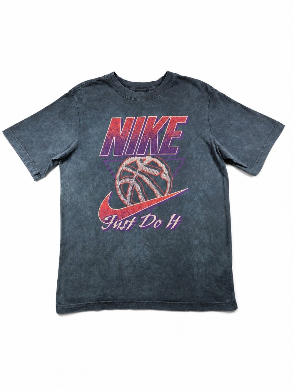 Nike Women's Just Do It Basketball Graphic Tee Vintage Wash XS Gray - Picture 1 of 7